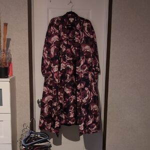 Cabernet Satin Robe With Matching Chemise, XL